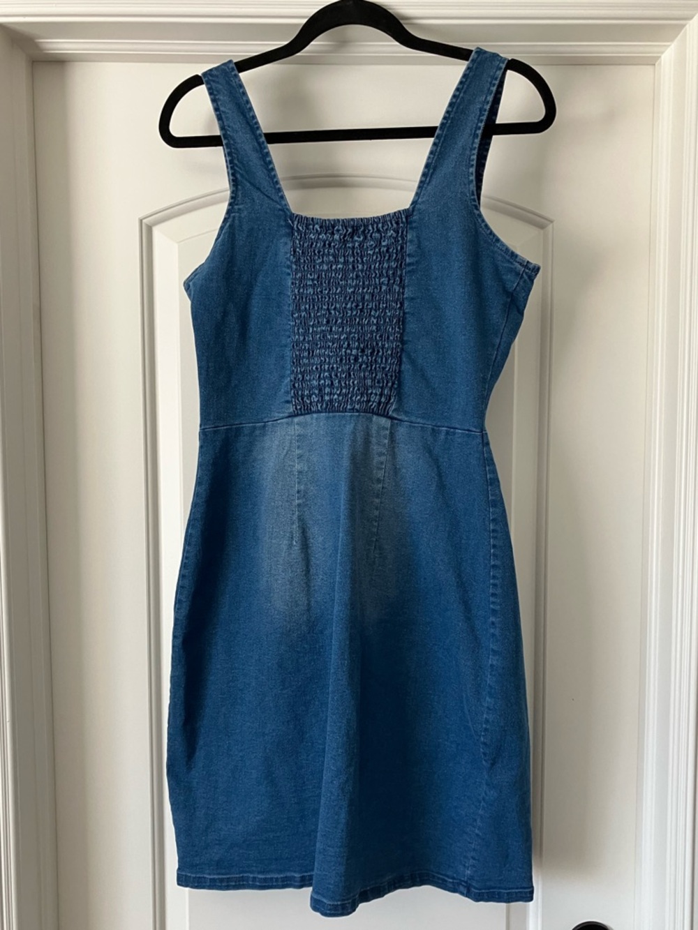Sharagano Blue Denim Button-Front Mini Dress - Picture 2 of 4